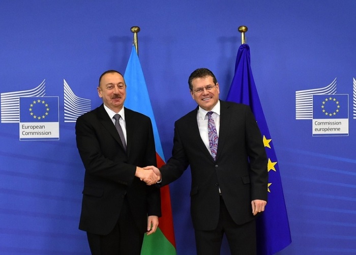 President Ilham Aliyev meets with European Commission VP Maros Sefcovic